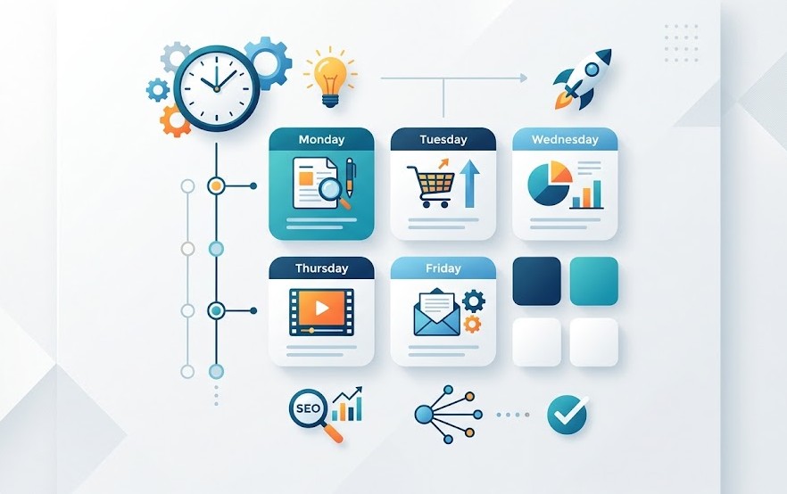 jadwal update konten website bisnis