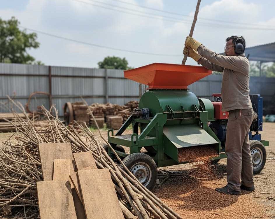 Prinsip Kerja Mesin Penghancur Kayu