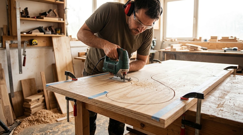 cara memotong plywood sesuai pola