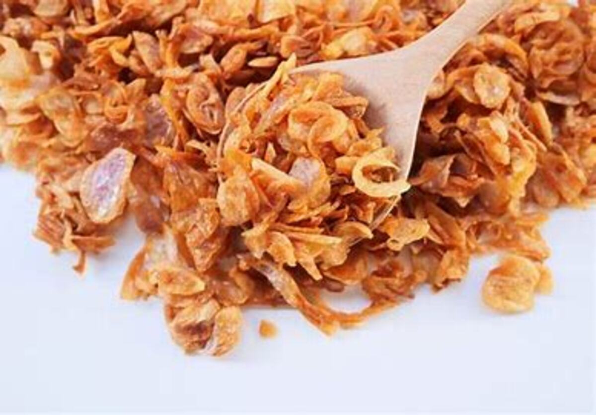 tips mengurangi minyak pada bawang goreng